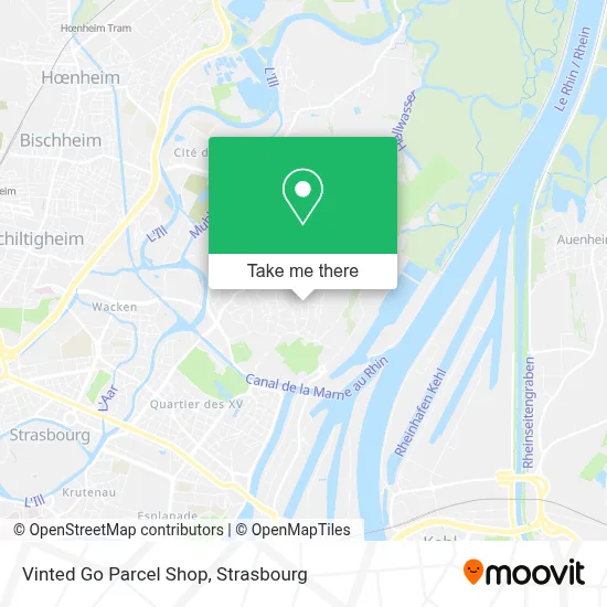 Vinted Go Parcel Shop map