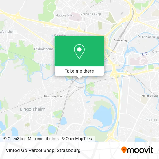 Vinted Go Parcel Shop map