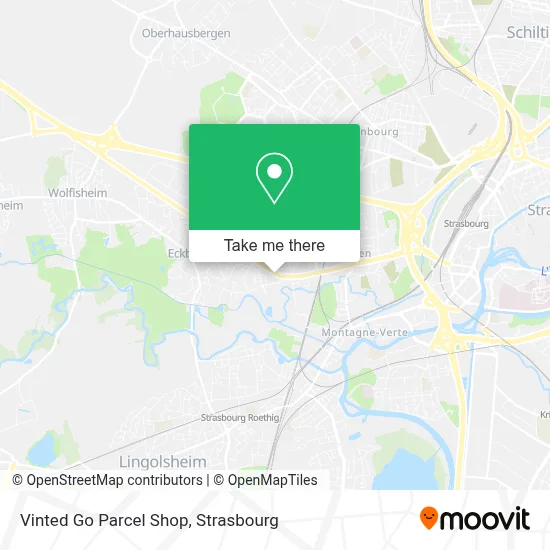 Vinted Go Parcel Shop map
