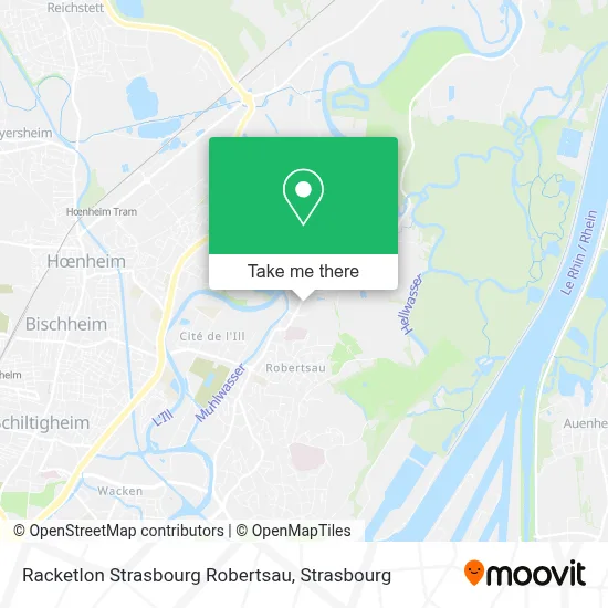 Racketlon Strasbourg Robertsau map