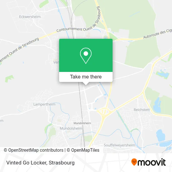 Vinted Go Locker map