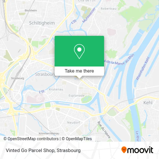 Vinted Go Parcel Shop map