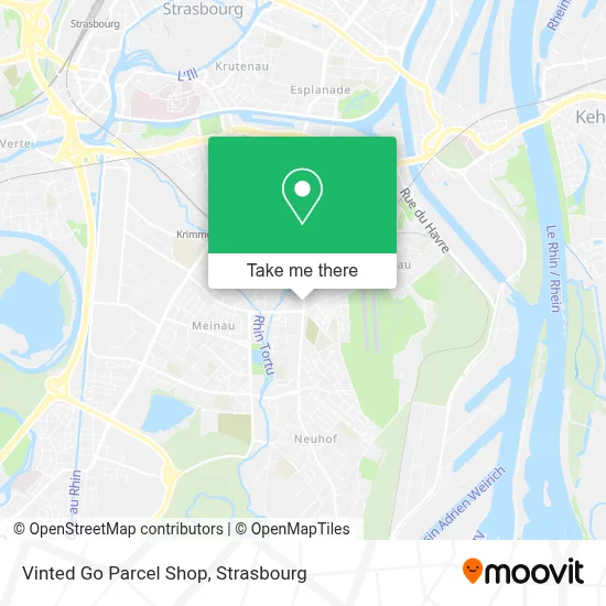 Vinted Go Parcel Shop map