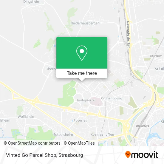 Vinted Go Parcel Shop map