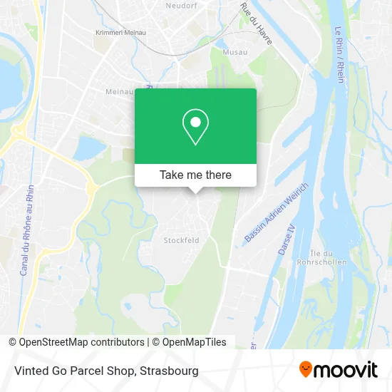 Vinted Go Parcel Shop map