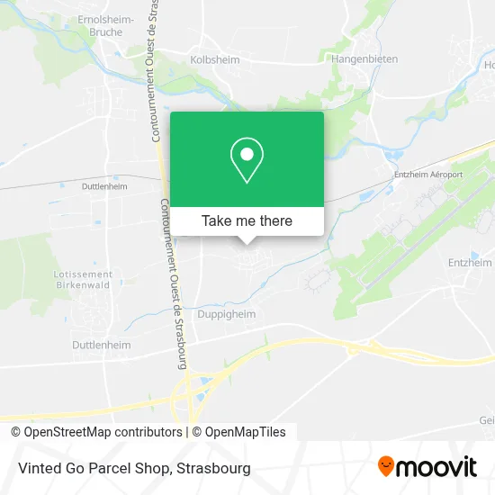 Vinted Go Parcel Shop map
