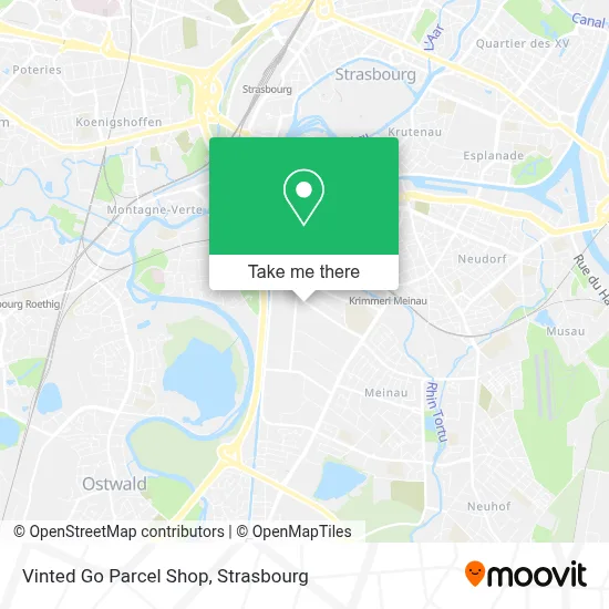 Vinted Go Parcel Shop map