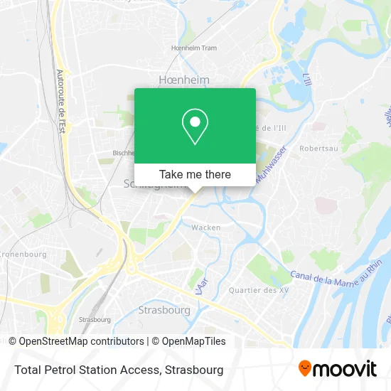 Total Petrol Station Access map