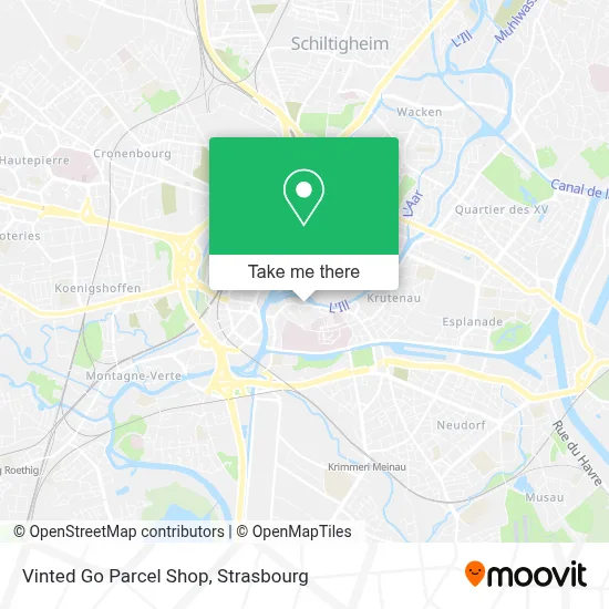 Vinted Go Parcel Shop map