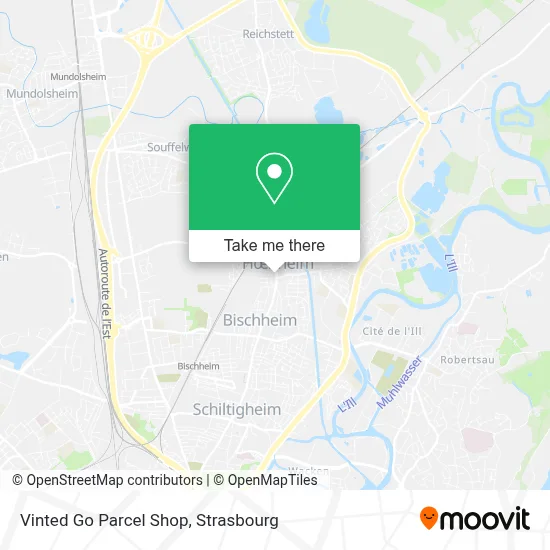 Vinted Go Parcel Shop map