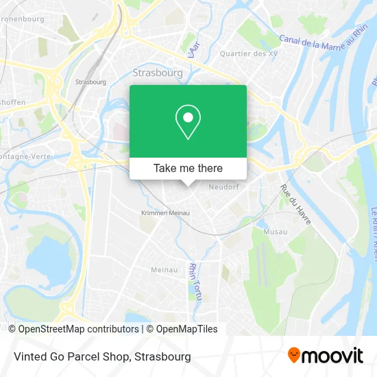 Vinted Go Parcel Shop map