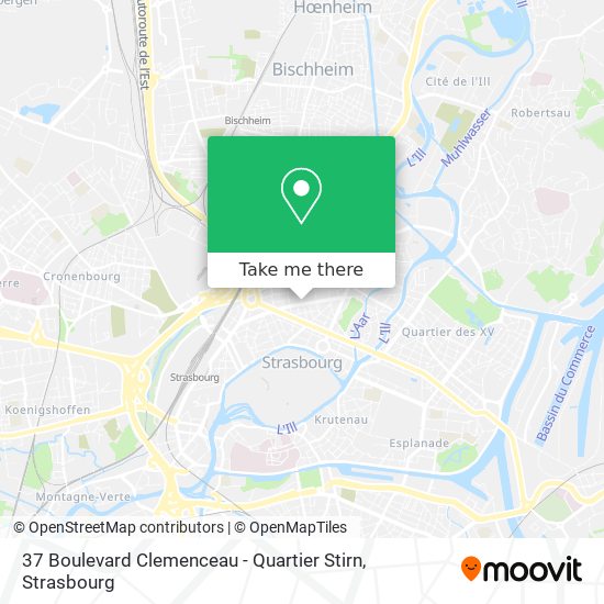 Mapa 37 Boulevard Clemenceau - Quartier Stirn