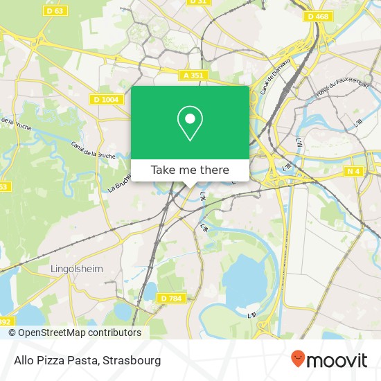 Mapa Allo Pizza Pasta, 154 Route de Schirmeck 67200 Strasbourg