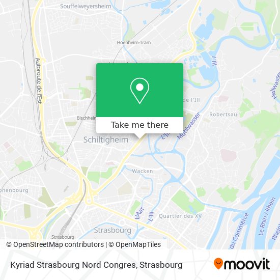 Kyriad Strasbourg Nord Congres map