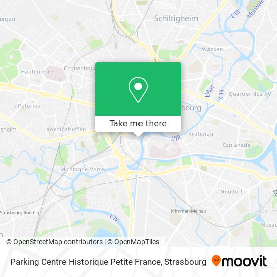 Parking Centre Historique Petite France map