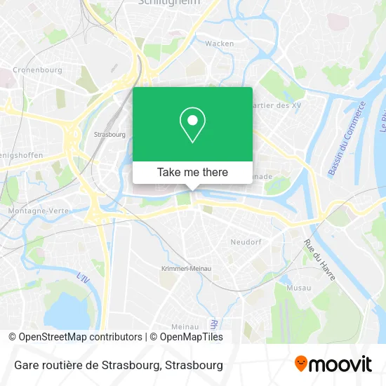 Gare routière de Strasbourg map