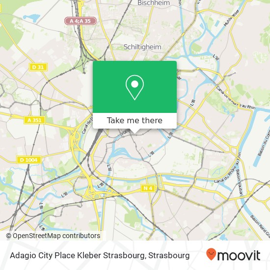 Mapa Adagio City Place Kleber Strasbourg