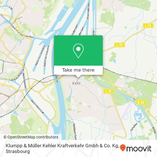 Mapa Klumpp & Müller Kehler Kraftverkehr Gmbh & Co. Kg