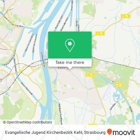 Evangelische Jugend Kirchenbezirk Kehl map