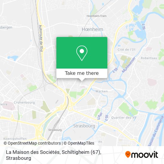 La Maison des Sociétés, Schiltigheim (67) map