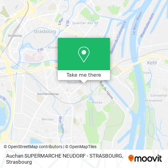 Auchan SUPERMARCHE NEUDORF - STRASBOURG map