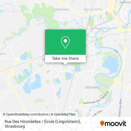 Mapa Rue Des Hirondelles / École (Lingolsheim)