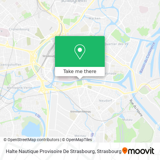 Mapa Halte Nautique Provisoire De Strasbourg