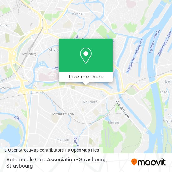 Automobile Club Association - Strasbourg map
