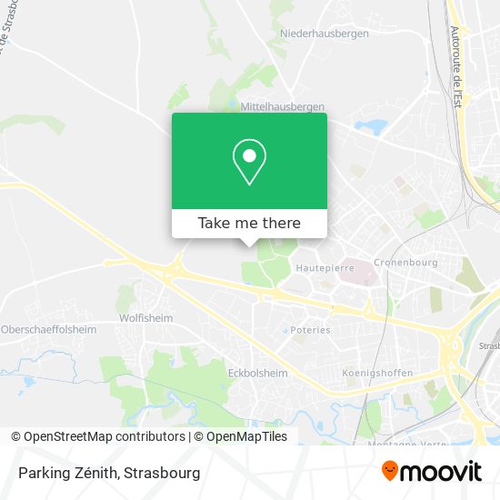 Parking Zénith map