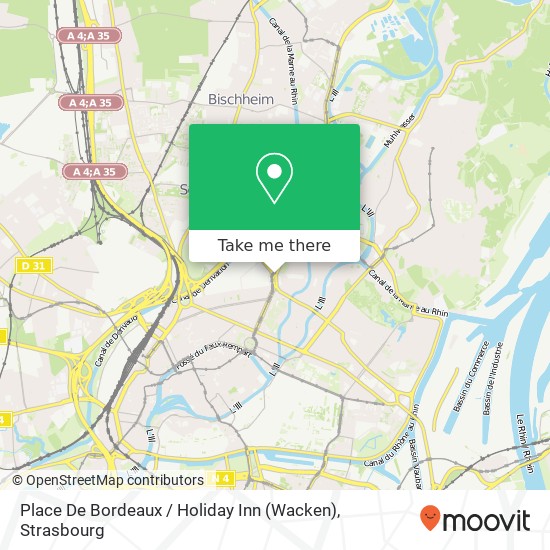 Mapa Place De Bordeaux / Holiday Inn (Wacken)