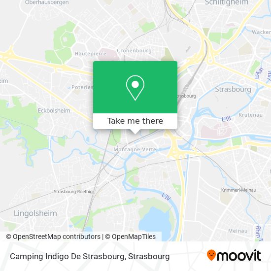 Mapa Camping Indigo De Strasbourg