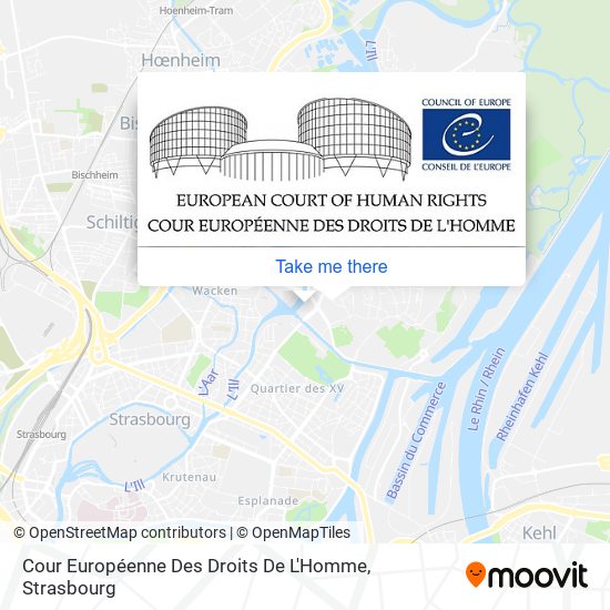 Cour Européenne Des Droits De L'Homme map