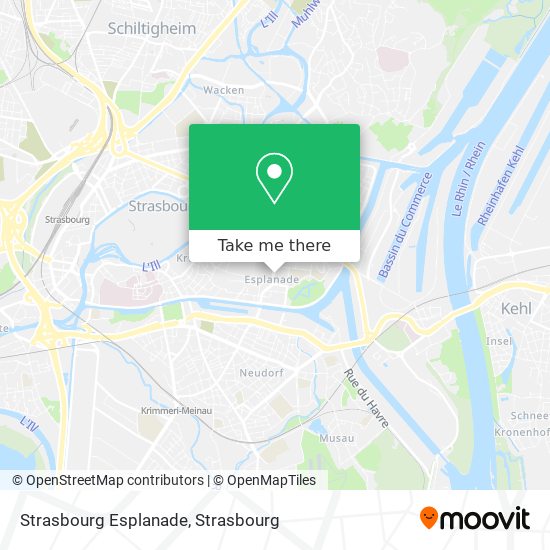 Strasbourg Esplanade map