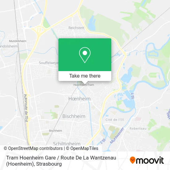 Tram Hoenheim Gare / Route De La Wantzenau map