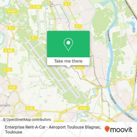 Enterprise Rent-A-Car - Aéroport Toulouse Blagnac map