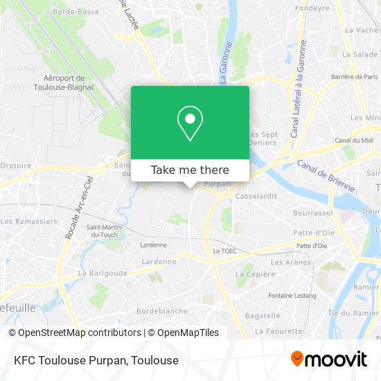 KFC Toulouse Purpan map