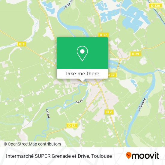 Intermarché SUPER Grenade et Drive map