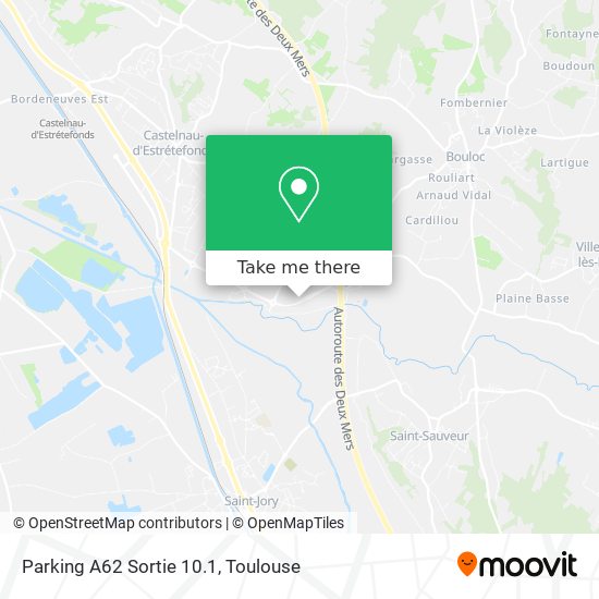 Parking A62 Sortie 10.1 map