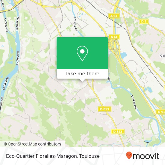 Mapa Eco-Quartier Floralies-Maragon