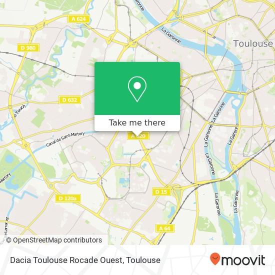 Dacia Toulouse Rocade Ouest map