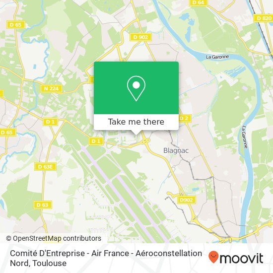 Comité D'Entreprise - Air France - Aéroconstellation Nord map