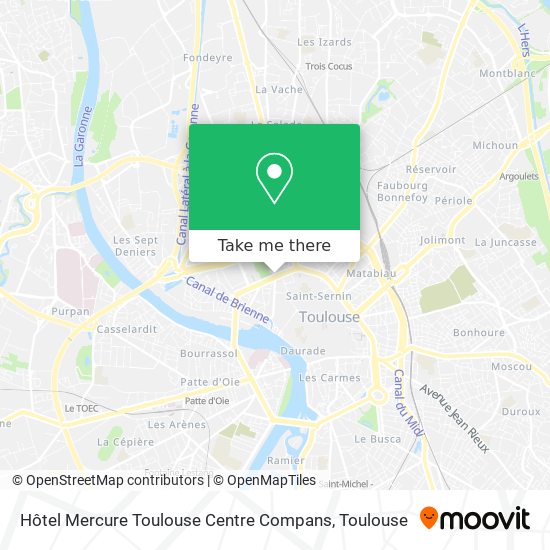 Hôtel Mercure Toulouse Centre Compans map
