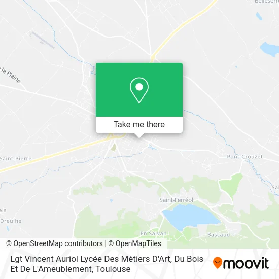 Lgt Vincent Auriol Lycée Des Métiers D'Art, Du Bois Et De L'Ameublement map