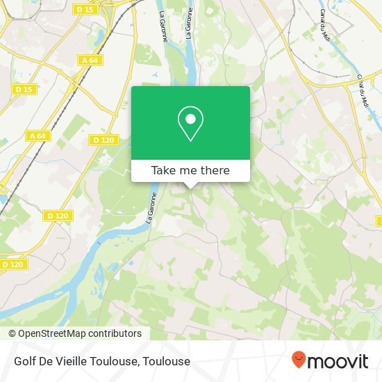 Golf De Vieille Toulouse map