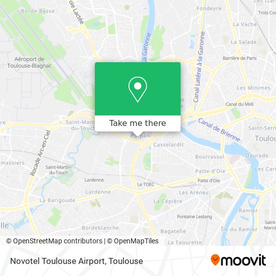 Novotel Toulouse Airport map