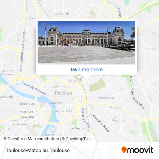 Toulouse-Matabiau map