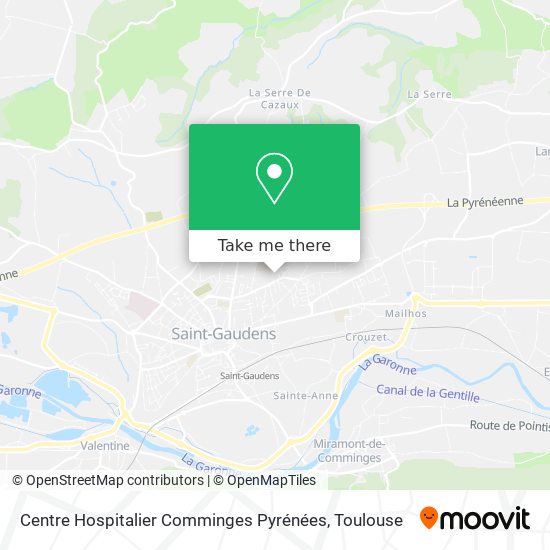 Centre Hospitalier Comminges Pyrénées map