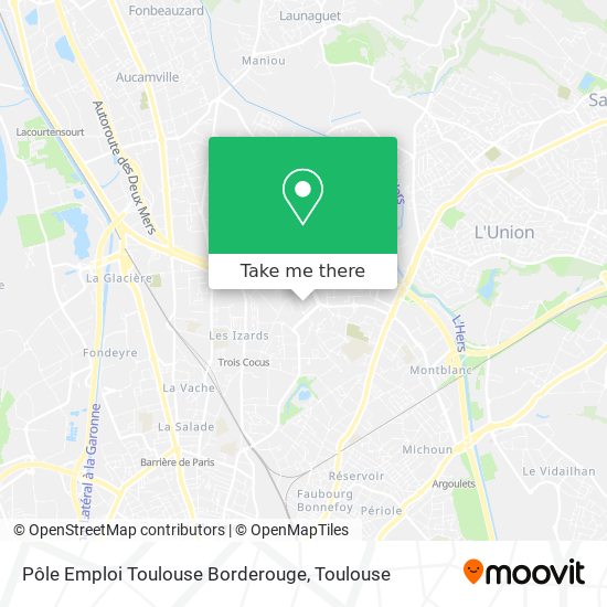 Pôle Emploi Toulouse Borderouge map