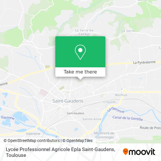 Mapa Lycée Professionnel Agricole Epla Saint-Gaudens