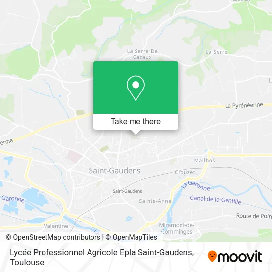 Lycée Professionnel Agricole Epla Saint-Gaudens map